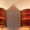 Best Pamono Mid-Century Swedish Wall Lamps with Pine Veneer Slats, 1960s, Set of 2