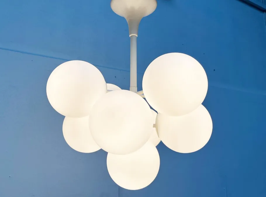 Clearance Pamono Mid-Century Swiss Space Age Pendant Lamp by E. R. Nele for Temde, 1960s