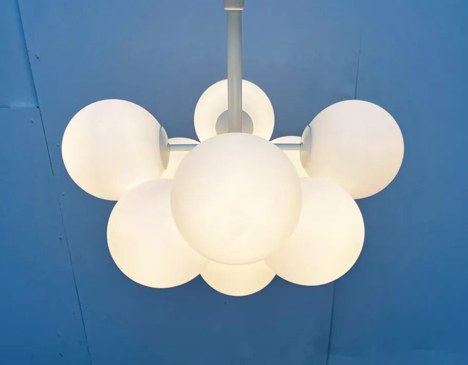 Clearance Pamono Mid-Century Swiss Space Age Pendant Lamp by E. R. Nele for Temde, 1960s