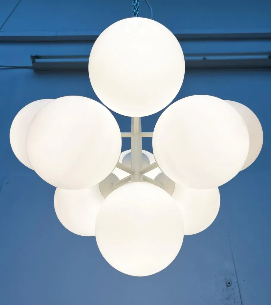 Clearance Pamono Mid-Century Swiss Space Age Pendant Lamp by E. R. Nele for Temde, 1960s