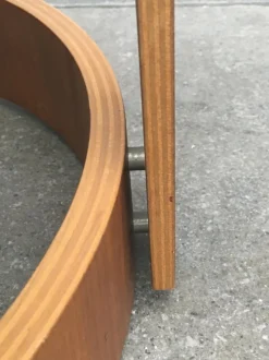 Clearance Pamono Mid-Century Swiss Space Age Plastic & Plywood Floor Lamp from Temde, 1960s