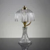 Discount Pamono Mid-Century Table Lamp in Engraved Crystal Glass & Brass, 1960s