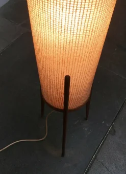 Clearance Pamono Mid-Century Teak Rocket Tripod Floor Lamp, 1960s
