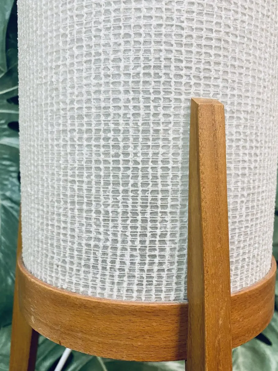 Outlet Pamono Mid-Century Teak Tripod Rocket Floor Lamp, 1950