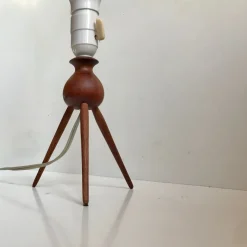 Best Pamono Mid-Century Teak Tripod Table Lamp by Severin Hansen for Haslev Møbelsnedkeri, 1960s