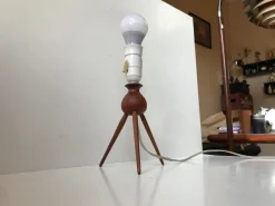 Best Pamono Mid-Century Teak Tripod Table Lamp by Severin Hansen for Haslev Møbelsnedkeri, 1960s