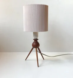 Best Pamono Mid-Century Teak Tripod Table Lamp by Severin Hansen for Haslev Møbelsnedkeri, 1960s