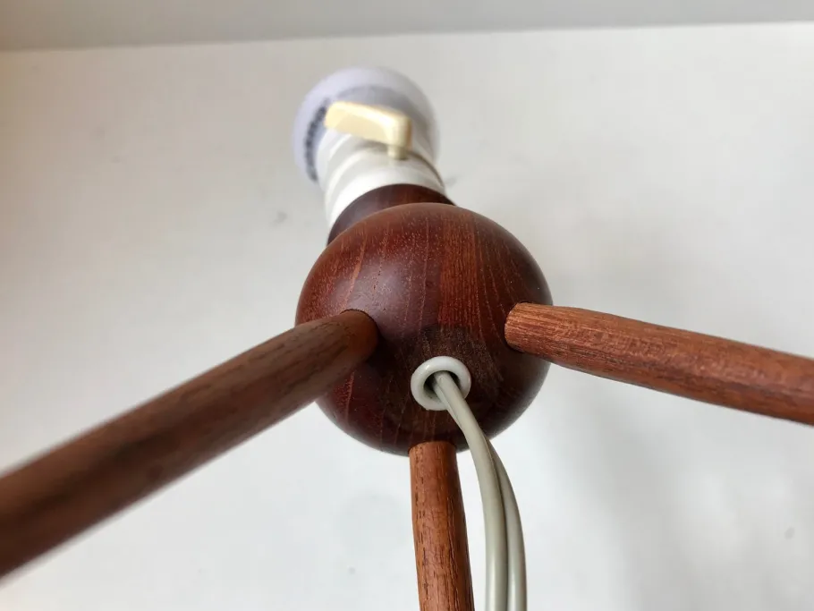 Best Pamono Mid-Century Teak Tripod Table Lamp by Severin Hansen for Haslev Møbelsnedkeri, 1960s