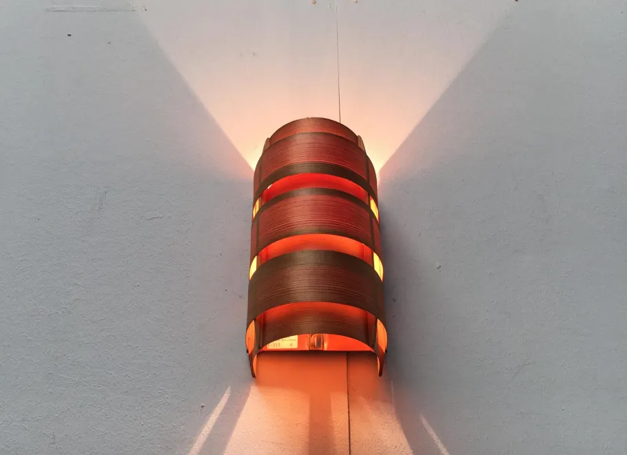 Clearance Pamono Mid-Century Teak V155 Edda Wall Lamp by Hans-Agne Jakobsson for Ellysett AB, 1950s