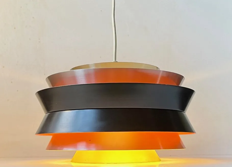 Clearance Pamono Mid-Century Trava Pendant Lamp by Carl Thore for Granhaga, 1960s