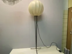 Best Pamono Mid-Century Tripod Cocoon Floor Lamp attributed to Goldkant Leuchten, 1950s