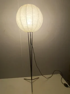 Best Pamono Mid-Century Tripod Cocoon Floor Lamp attributed to Goldkant Leuchten, 1950s