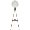 Best Pamono Mid-Century Tripod Floor Lamp in Brass, Metal, Opaline Glass from Stilnovo, Italy, 1950s