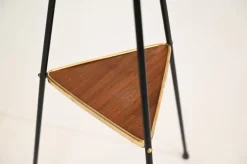 Best Pamono Mid-Century Tripod Floor Lamp in Brass, Metal, Opaline Glass from Stilnovo, Italy, 1950s