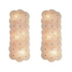 Discount Pamono Mid-Century Wall Lamp in Murano Glass, Set of 2, Set of 2