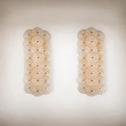 Discount Pamono Mid-Century Wall Lamp in Murano Glass, Set of 2, Set of 2