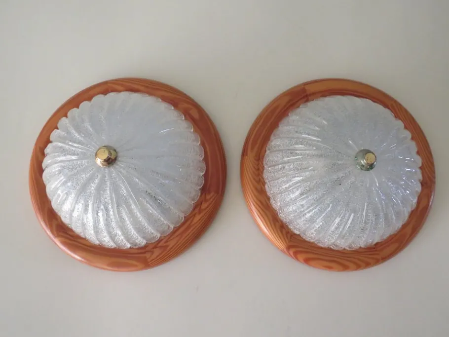 Clearance Pamono Mid-Century Wall Lamps or Ceiling Lamps from Massive Belgium, 1960, Set of 2