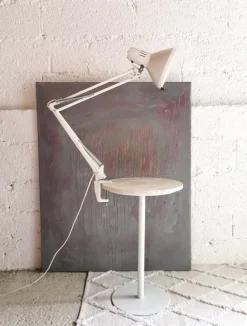 Sale Pamono Mid-Century White Architect Table Lamp from Ledu, 1960s