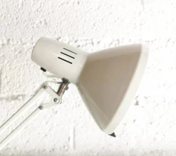 Sale Pamono Mid-Century White Architect Table Lamp from Ledu, 1960s