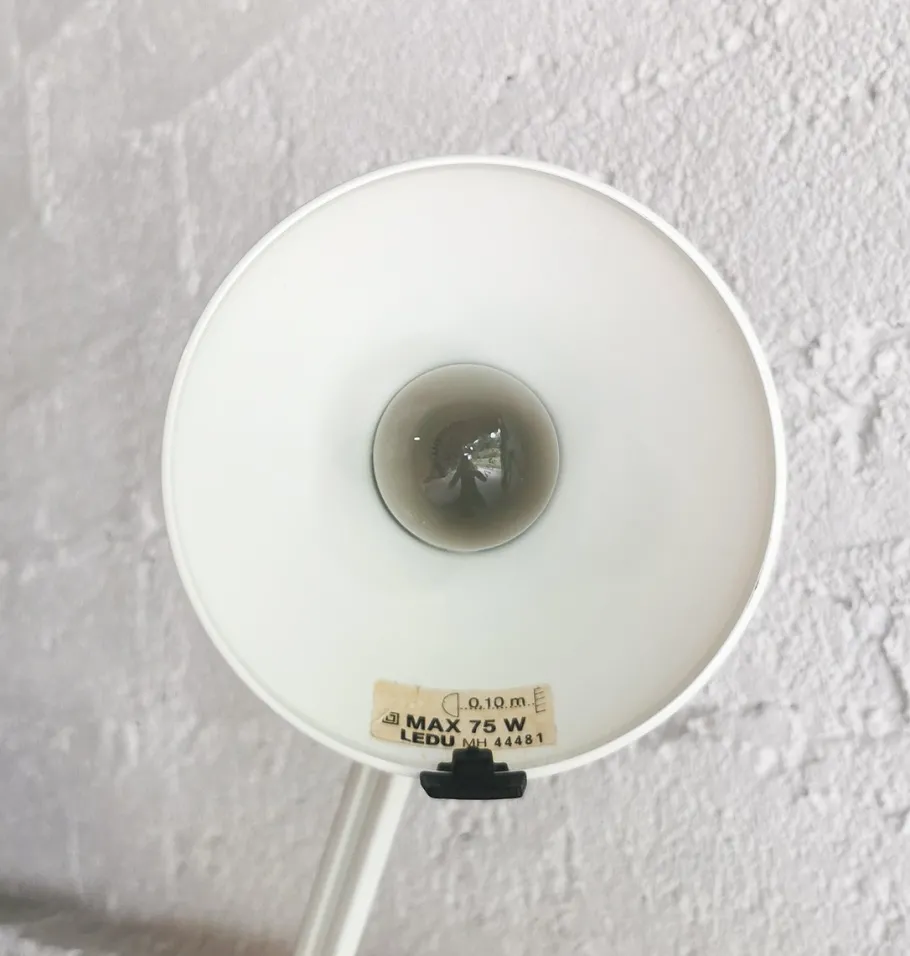 Sale Pamono Mid-Century White Architect Table Lamp from Ledu, 1960s