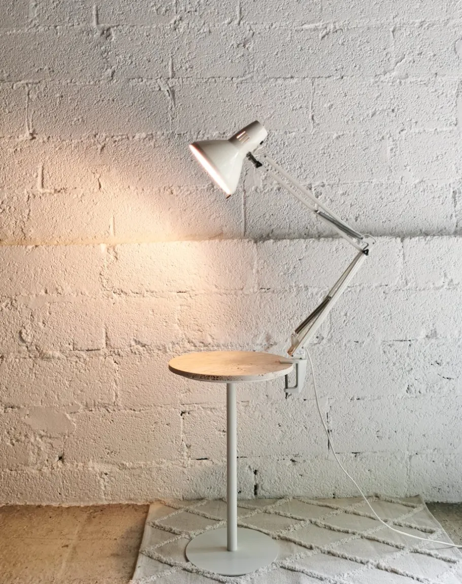 Sale Pamono Mid-Century White Architect Table Lamp from Ledu, 1960s