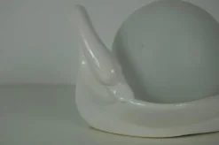 Pamono Mid-Century White Ceramic Table Lamp, Italy, 1960s