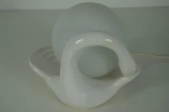 Pamono Mid-Century White Ceramic Table Lamp, Italy, 1960s