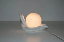 Pamono Mid-Century White Ceramic Table Lamp, Italy, 1960s