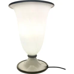 Sale Pamono Mid-Century White Murano Glass Table Lamp attributed to Barovier & Toso, Italy, 1950s