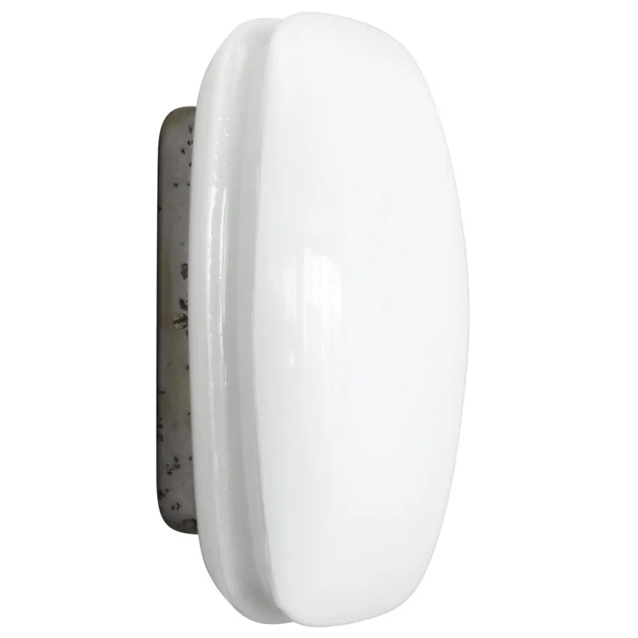 Clearance Pamono Mid-Century White Opaline Glass Sconce from Glashütte Limburg, Germany
