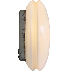 Clearance Pamono Mid-Century White Opaline Glass Sconce from Glashütte Limburg, Germany