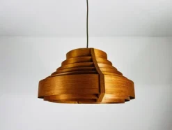 Sale Pamono Mid-Century Wooden Pendant Lamp attributed to Hans-Agne Jakobsson, Sweden, 1960s from Hans-Agne Jakobsson Ab Markaryd