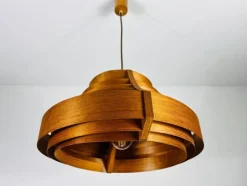 Sale Pamono Mid-Century Wooden Pendant Lamp attributed to Hans-Agne Jakobsson, Sweden, 1960s from Hans-Agne Jakobsson Ab Markaryd