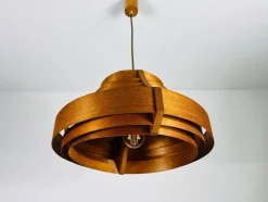 Sale Pamono Mid-Century Wooden Pendant Lamp attributed to Hans-Agne Jakobsson, Sweden, 1960s from Hans-Agne Jakobsson Ab Markaryd