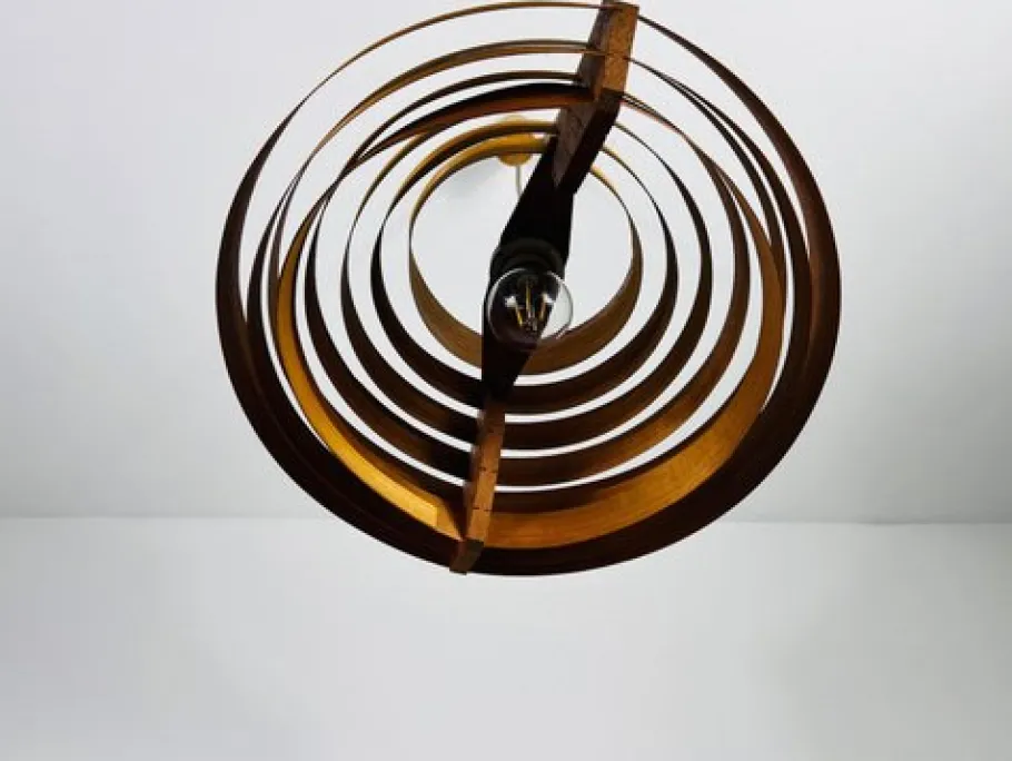 Sale Pamono Mid-Century Wooden Pendant Lamp attributed to Hans-Agne Jakobsson, Sweden, 1960s from Hans-Agne Jakobsson Ab Markaryd