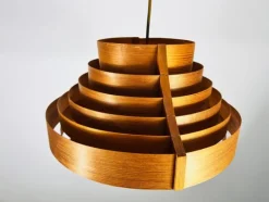 Sale Pamono Mid-Century Wooden Pendant Lamp attributed to Hans-Agne Jakobsson, Sweden, 1960s from Hans-Agne Jakobsson Ab Markaryd