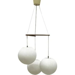 Hot Pamono Milk Glass Pendant Lamp by Louis Kalff for Philips, 1960s