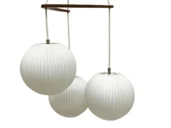 Hot Pamono Milk Glass Pendant Lamp by Louis Kalff for Philips, 1960s