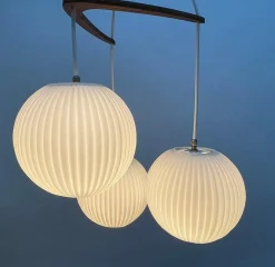 Hot Pamono Milk Glass Pendant Lamp by Louis Kalff for Philips, 1960s