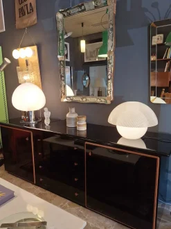 Clearance Pamono Milk Glass Table Lamp from VeArt, Italy, 1970s