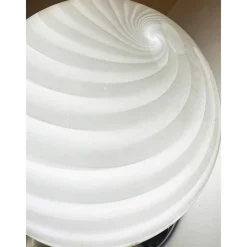 Hot Pamono Milky-White Swirl Murano Glass Wall Sconce by Simoeng