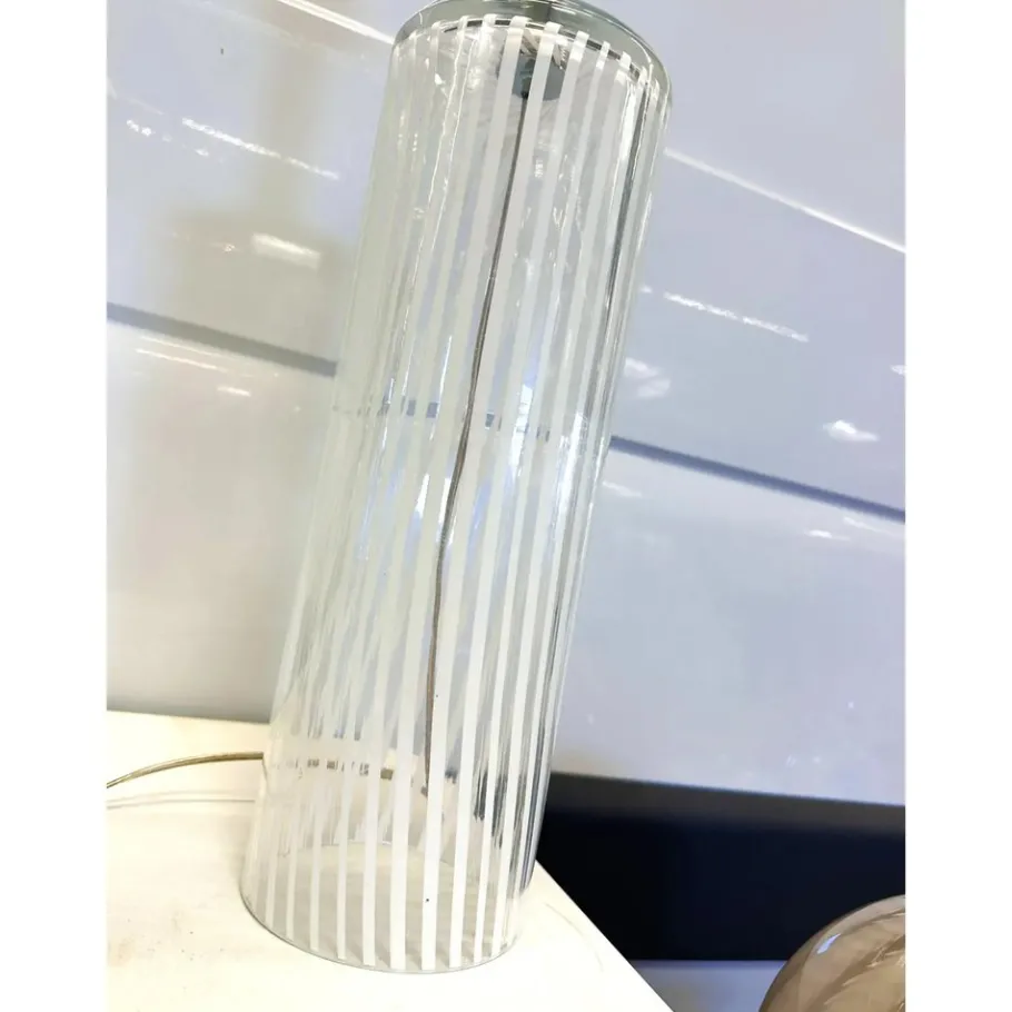 Outlet Pamono Milky-White Table Lamps in Murano Glass by Simoeng for Simoeng, Set of 2