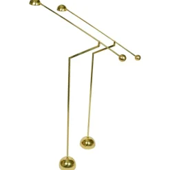 Pamono Minimal Counter Balance Floor Lamps in Brass, 1970s