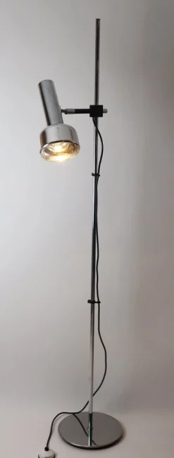 Discount Pamono Minimalist Chrome Floor Lamp from Staff, 1970s
