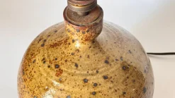 Pamono Minimalist French Stoneware Table Lamp, South of France, 1960s