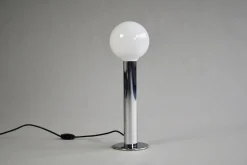 Sale Pamono Minimalist Italian Chrome Cylinder Table Lamp, 1970s