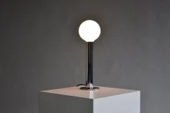 Sale Pamono Minimalist Italian Chrome Cylinder Table Lamp, 1970s