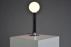 Sale Pamono Minimalist Italian Chrome Cylinder Table Lamp, 1970s