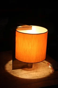 Hot Pamono Minimalist Lamps by Giuliana Gramigna in Brass and Fabric, 1970s, Set of 2