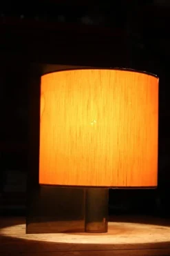 Hot Pamono Minimalist Lamps by Giuliana Gramigna in Brass and Fabric, 1970s, Set of 2